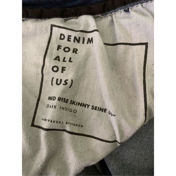 Universal Standard Mid Rise Skinny Seine 32" Dark Indigo jeans women's size 22 - Picture 5 of 5